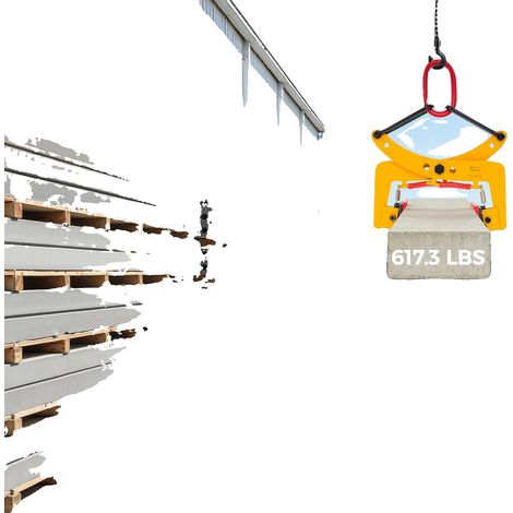 Pince de levage de pierre, acier au manganèse Q355, réglable pour dalles de 6 à 10 pouces, capacité de charge 280 kg, design ergonomique, outil de transport vertical (1/5)
