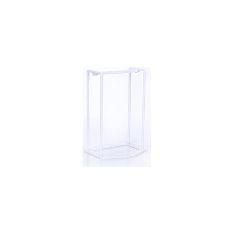Scaffale portaoggetti portatile in plastica, struttura in plastica resistente, contenitore per biancheria (bianco) - Crezuo