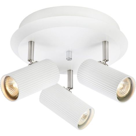 Markslojd COSTILLA Cluster Plafonnier Rond Spot 3 Lumières Blanc, Nickel Satiné (1/3)