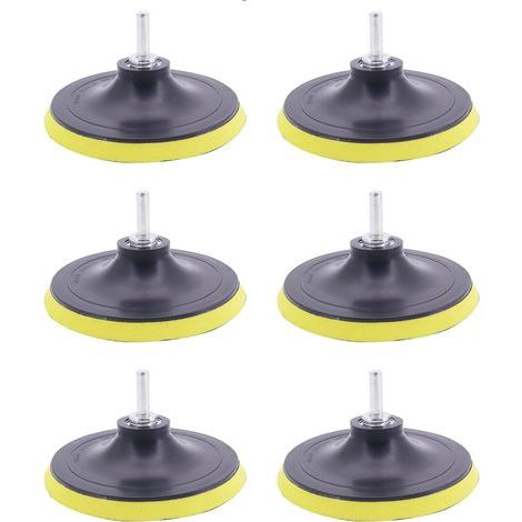 Lot de 6 Plateaux de Ponçage 100mm Disques Abrasifs Assiette de Ponçage avec Filetage M14 Fermeture Auto-agrippante Plaque de Support de Ponçage Polissage pour Perceuse Meuleuse d'angle (1/5)