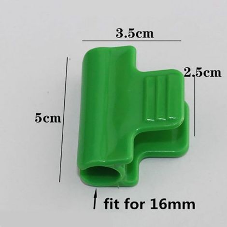 Colliers De Serrage - Plastique PP - Pour Film De Serre - Diamètre 16 Mm - Vert - 48 Pièces (1/5)
