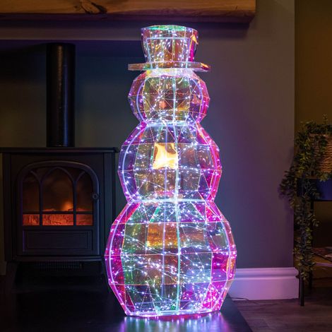 91cm Dream Light up Iridescent Christmas Snowman with 400 White LEDs (1/5)