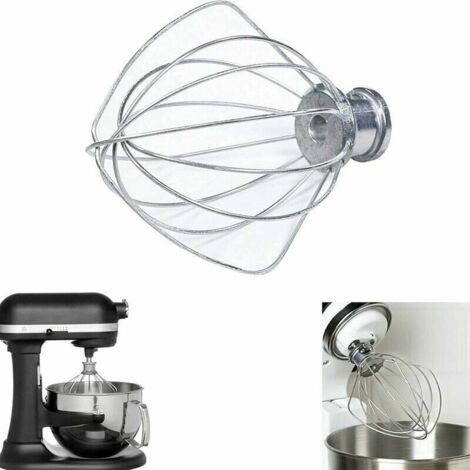 royaluxe-Tête de Fouet de Rechange en Acier Inoxydable. Compatible avec KitchenAid K45WW KSM150 KSM160 K45 KSM90 Stand Mixer,Fouet a Fils, Acier Inoxydable et Aluminium (1/5)