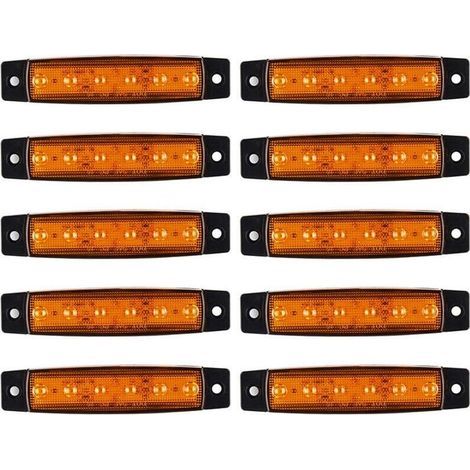 LKW-Markierungsleuchten, 10 Stück, LED-Seitenmarkierungsleuchten, Seitenmarkierungsleuchten, DC 12 V, LED-Seitenmarkierungsleuchten, Lampe, LKW-Zubehör für Bus, LKW, Anhänger (1/5)