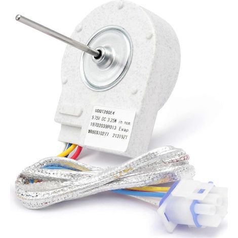 Moteur de ventilateur d'évaporateur de réfrigérateur WR60X10277 (pièce de rechange améliorée pour réfrigérateur-congélateur, référence 197D2039P013) (1/5)