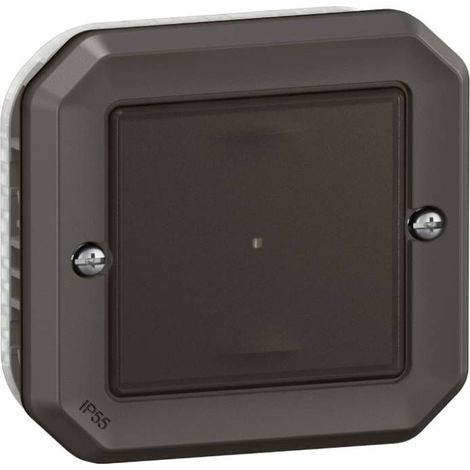 Interrupteur étanche option variateur Plexo with Netatmo Legrand - 150W LED - Avec neutre - Anthracite - Complet (1/4)