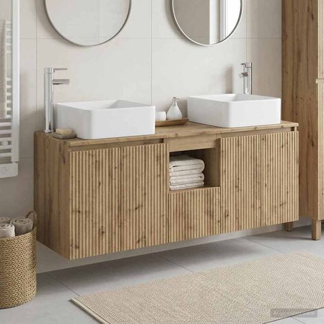 vidaXL Bathroom Cabinet Set 3 pcs Artisan Oak 49.5 x 41 x 63 cm (1/5)