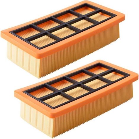 Lot de 2 filtres plissés plats de rechange Karcher Wet-dry Vacuu,Filtre Aspirateur Karcher (1/5)