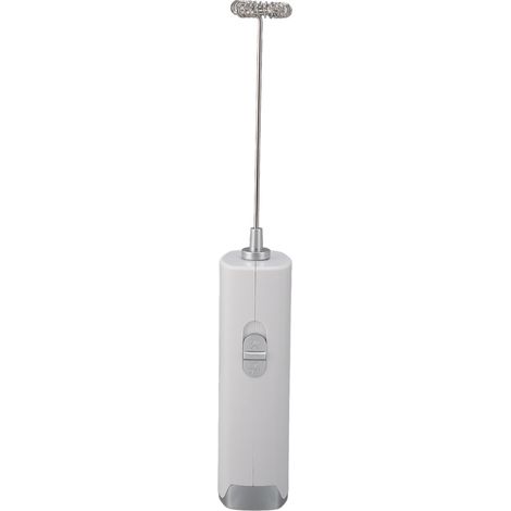 Eosnow Elektrischer Milchaufschäumer, multifunktional, effizient, geräuscharm, Mini-Handstab für Kaffee, Latte, heiße Schokolade, milchig weiß
