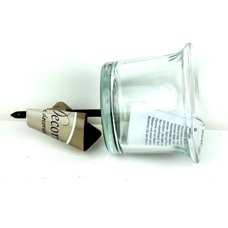 KaemingkTeelichthalter Transparent - Glas & Metall Ø 6 x 10 cm