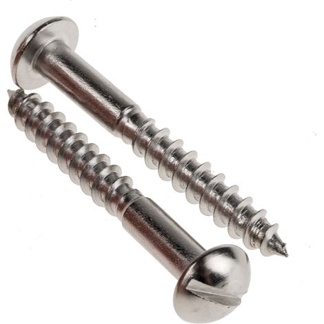 Vis à bois, 5mm, tête Ronde 40mm, en Acier Inoxydable A2 304 ( Prix pour Boîte de 50 )