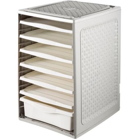 Compartiment à vêtement - L 33,5 cm x l 41 cm x H 53 cm - Argenté - Livraison gratuite