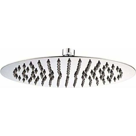 Pommeau de douche en acier inoxydable - Douche à économie d'eau, pommeau de douche rond de 15 cm, pommeau de douche pluie universel filetage 1/2 pouce, pivotant à 360°, inclinaison à 30°, facile à ins (1/5)