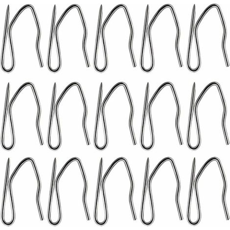 50-piece set of curtain S-hook pointed hooks, high gloss S-hook, single hook, Korean folded fabric tape S-hook, Korean style hooks (1/5)