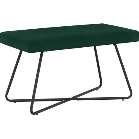 Bench Plain Dark Green 80 x 40 x 45 cm Velvet vidaXL