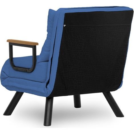 Poltrona letto, divano letto, posto singolo, letto per gli ospiti Sofa-Bed Blu (1/5)