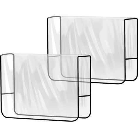 Lot de 2 housses de chaise pour salon de coiffure, transparentes, housses de dossier de chaise carrées pour la plupart des chaises standard (1/5)
