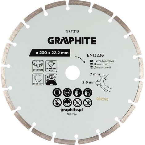 Lama diamante graphite 57T313 metallica 230 mm