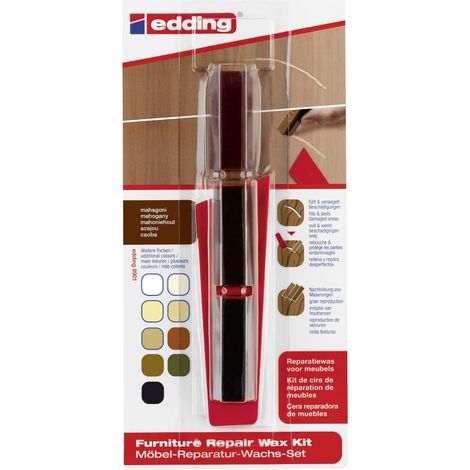 Edding Möbel-Reparaturwachs-Set 8901 mahagoni Wachs