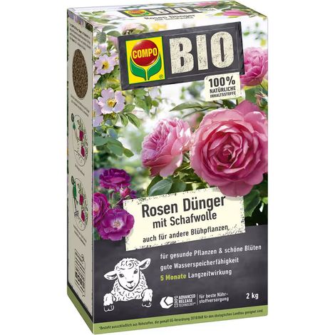 COMPO BIO Rosen Dünger mit Schafwolle - 2 kg