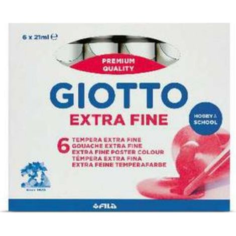 Tempera Giotto Tubo 7 Bianco 01 X6