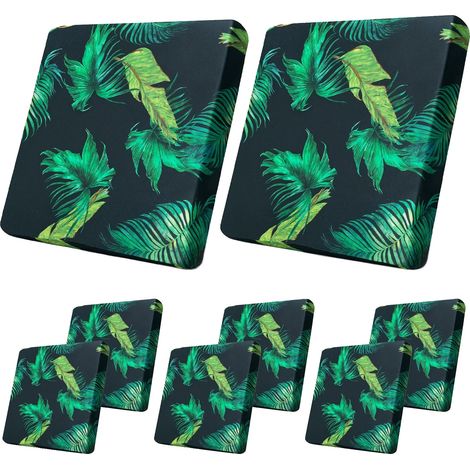 Funda de cojín para sofá de patio, diseño floral, juego de varias fundas, B (1/2)