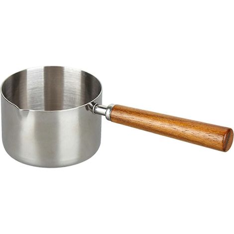 Kleiner, wärmender Suppentopf mit Ausguss, Edelstahl-Topf für Barsaucen, Küchenhelfer-250ml (1/5)