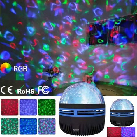 Projecteur de ciel étoilé rotatif à LED pour scène, mini projecteur de ciel étoilé pour voiture, veilleuse de Noël ciel étoilé USB -- Projecteur USB 5V/sept couleurs (1/3)