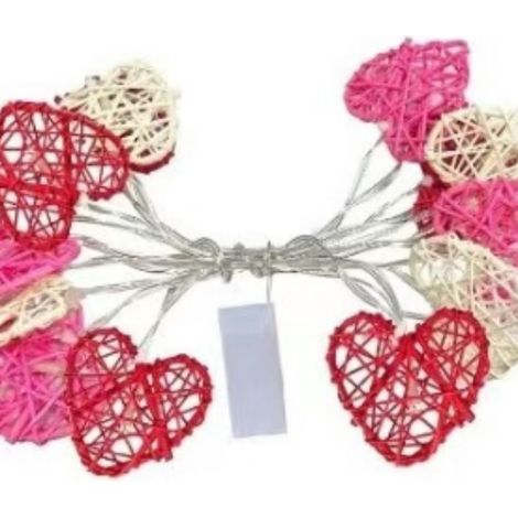 Guirlande Lumineuse Forme Coeur - Décoration Murale Chambre ou Salle de Fête - Cadre Réglable - Lot de 1 (1/2)