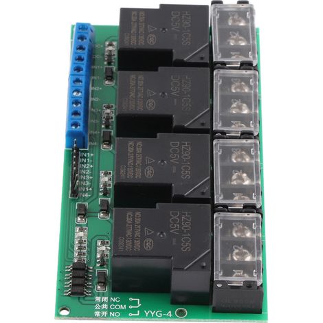 Hochleistungs-Vierwege-Relaismodul mit Optokoppler-Isolation für Bedienfeld, 30 A, YYG-4, DC 5 V (1/5)