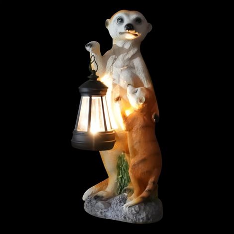 Gartendekoration Erdmännchen Skulptur von Mutter und mit (1/5)