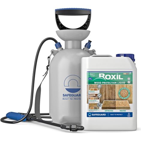 Roxil Wood Waterproofing Liquid 5 Litres & Sprayer