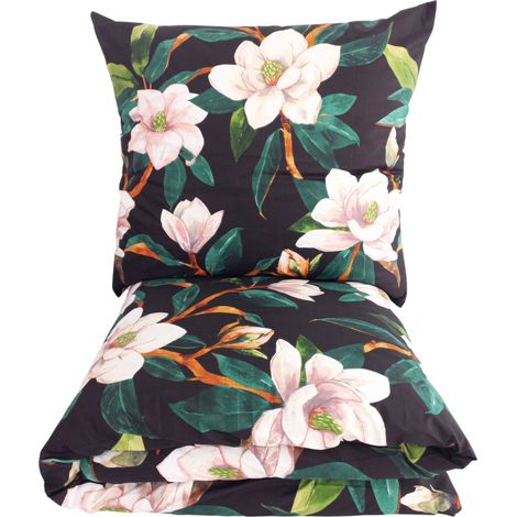 Bettwäsche-Set 200x220 cm, 100 % Baumwolle, 3-teilig, dickes, hochwertiges polnisches Blumenmuster (1/5)