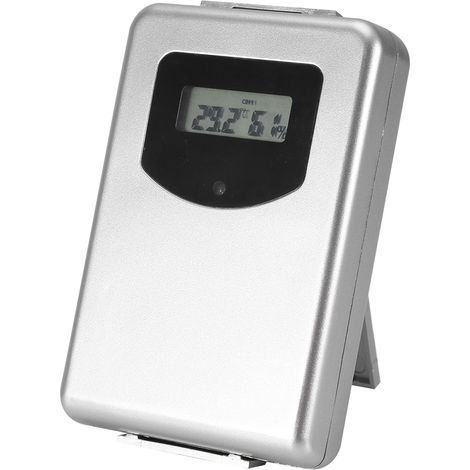 Thermomètre numérique sans fil à piles pour intérieur/extérieur, mesure l'humidité et la température, avec capteur à distance. (1/5)