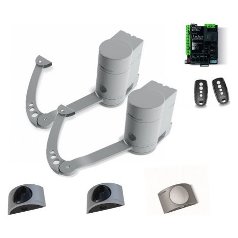 Kit Motorisation Portail Battant Automatisme EA MINIMODUS 24 G8 Avec Accessoires NOVO KING GATES - Maxi 250kg 2m par battant, 24 V (1/5)