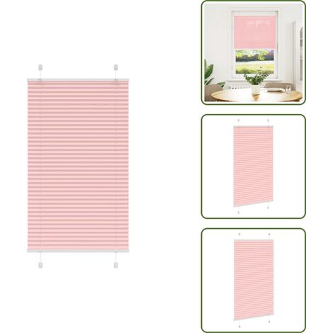Plissee Rosa 80x100 cm Stoffbreite 79,4 cm Polyester - Plissee - Plissees - Faltrollo - Jalousie (1/5)