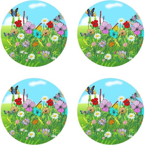 Set de 4 dessous de verres Ambiance bucolique by Cbkreation
