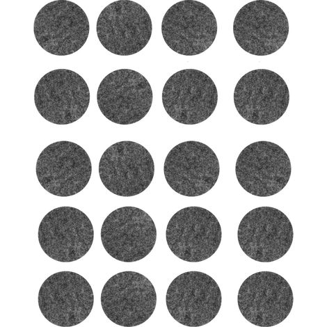 Patins en feutre gris auto-adhésifs (lot de 20) FI 20 mm Vorstahl (1/5)