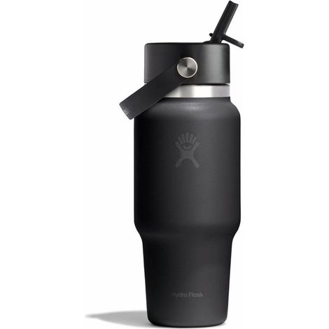 Botella térmica Hydro Flask Wide Flex Straw de 710 ml, color negro, WT24CFS001 (1/3)