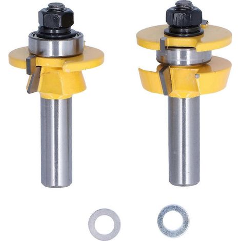 2-teiliges Fräser-Set für Metall, Kantenbearbeitung und Holzbearbeitung, 1/2 Zoll
