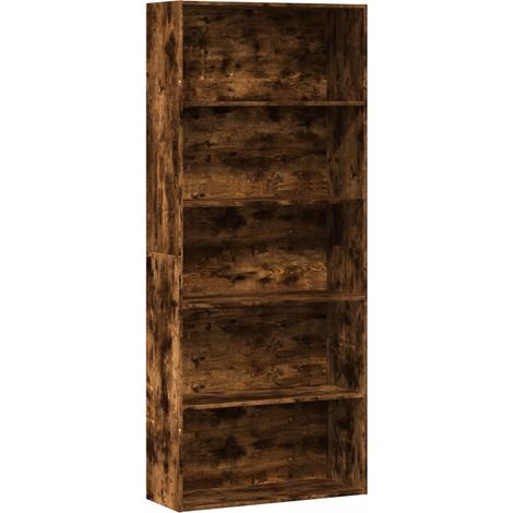 Maison Exclusive - Libreria Rovere Fumo 80x30x189 cm in Legno Multistrato