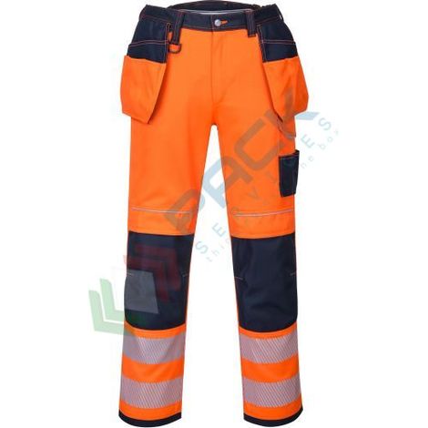 Pantaloni HV PW3 tasche flottanti Arancione/Marino XS - FR(36) - UK(28) (1/2)