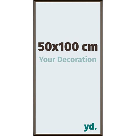 yd. - Cadre photo 50x100 - Structure Noyer - Aluminium - New York (1/5)