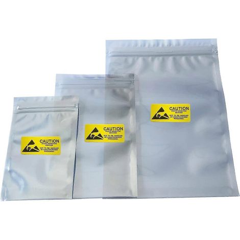 Antistatische Beutel, hochwertige ESD-Beutel, Packung mit 120 wiederverschließbaren Beuteln in verschiedenen Größen für 3,5"-Festplatten und 2,5"-SSDs mit Etiketten, ESD-Schutz. (1/5)
