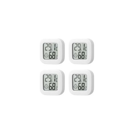 4 Pack Thermometre Interieur Mini Thermomètre Hygrometre Haute Précision Température Hygromètre Moniteur avec Air icône Confortable pour Cuisine Chambre de Bébé Serre Entrepôt Bureau (1/5)