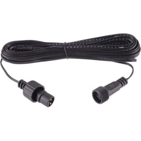 Câble d'extension lumineux Noël étanche IP44 Noir 2 broches mâle/femelle LED basse tension 10 m (1/4)