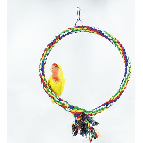 Balançoires pour oiseaux, balançoires en coton suspendues dans les cages, jouets anti-morsures (1/4)