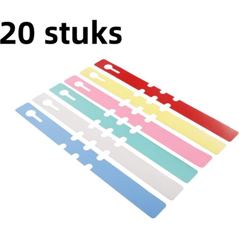 Lot de 20 étiquettes de jardin en plastique imperméables pour identifier les fleurs et plantes couleurs assorties (1/5)