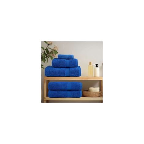 Gästeservietten, 2er-Set, blau, 15 x 21 cm, 550 g/m² - Crezuo