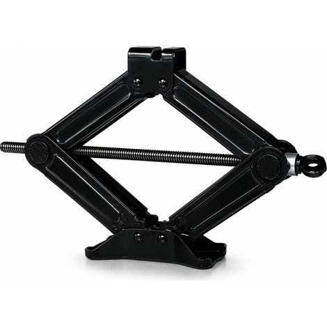 Wiltec Sollevatore auto a forbice con portata di 1,5 t, cric in acciaio con altezza di sollevamento 105–385 mm per auto e fuoristrada (1/5)